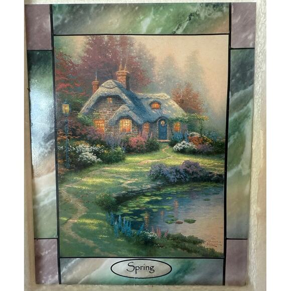 Thomas Kinkade "Everett’s Cottage, "Spring Edition in the
Wall Clock Collection. - Picture 1 of 3
